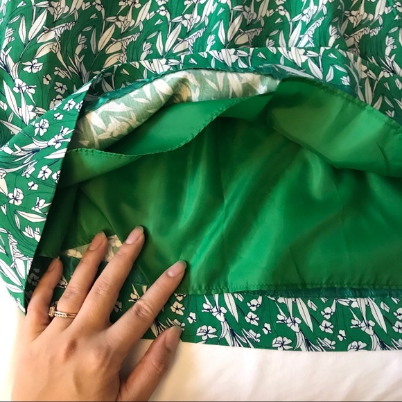 J Crew knee length foliage floral flared dress - Picture 4 of 8